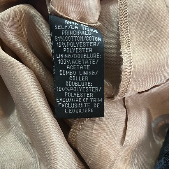 ANNA SUI x Anthropologie Corby Shift Dress Black Lace - Picture 12 of 13